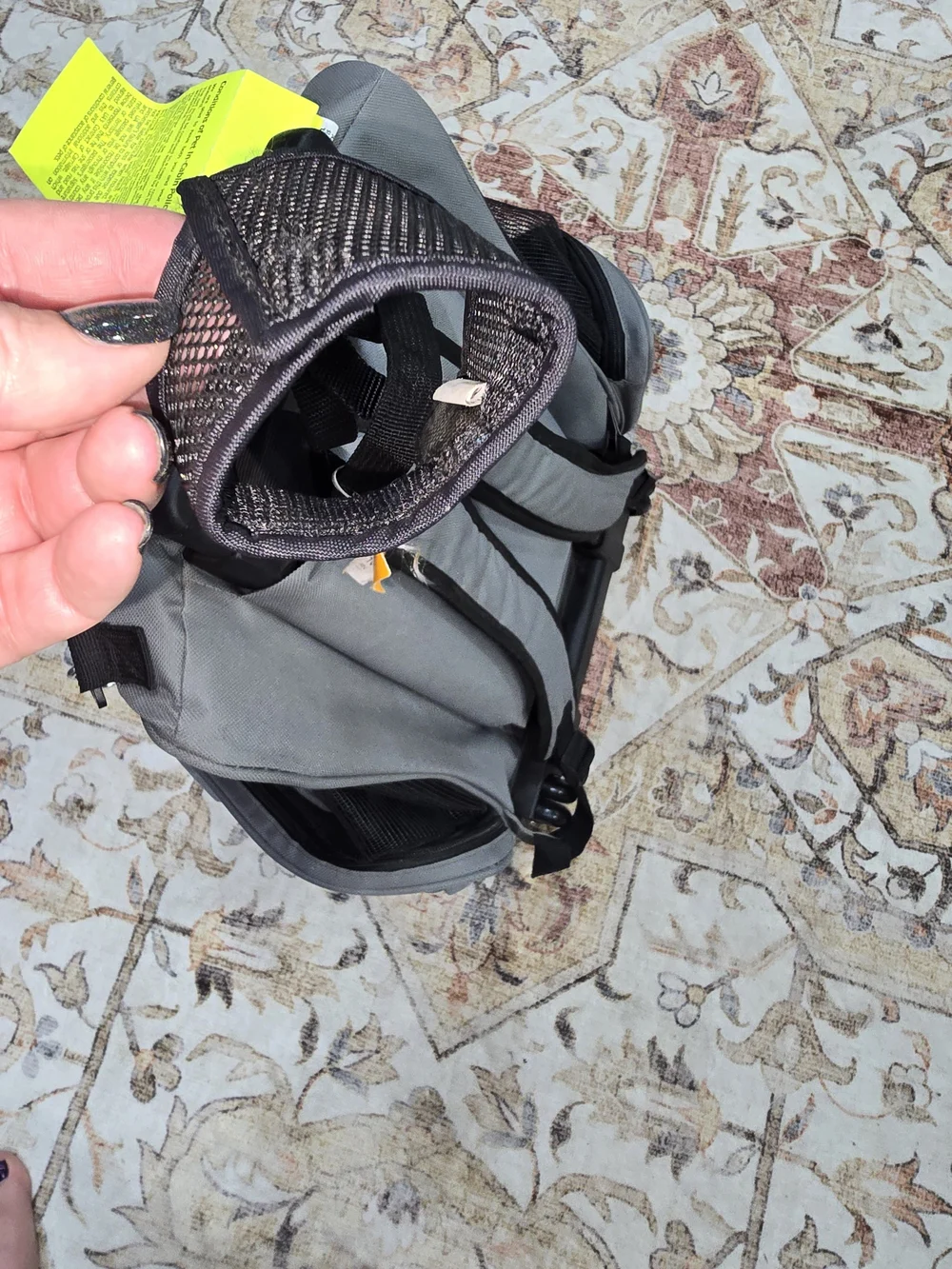 Gray Mesh Pet Carrier Rolling Backpack